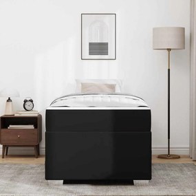 vidaXL Σκελετός Κρεβατιού Μαύρο 100 x 200 cm Τεχνητό δέρμα