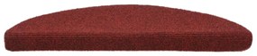 Πατάκια Σκάλας Αυτοκόλ. 5 τεμ. Κόκκινα 56x17x3 εκ. Βελονιασμένα - Κόκκινο