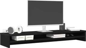 vidaXL Βάση Οθόνης Μαύρη Δρυς 100x24x13 εκ. από Τεχνητό Ξύλο