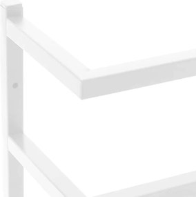 vidaXL Βάση για Πετσέτες Επιτοίχια Λευκή 24 x 12 x 48 εκ. Ατσάλινη