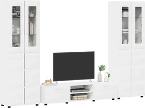 vidaXL Σετ επίπλου τηλεόρασης FLORIN 3 pcs Λευκό Επεξεργασμένο ξύλο