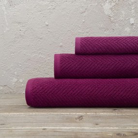 Πετσέτα Bold Dark Magenta Nima Hand 30x50cm 100% Cotton