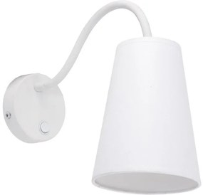 Απλίκα Φωτιστικό Τοίχου Wire ύφασμα 3 χρώματα TK Lighting-2445-Λευκό 2445