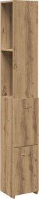 vidaXL Ντουλάπι μπάνιου Δρυς τεχνίτης 25x25x170 cm Κατασκευασμένο ξύλο