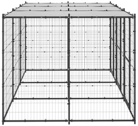 vidaXL Κλουβί Σκύλου Εξωτερικού Χώρου με Στέγαστρο 7,26 μ² από Ατσάλι