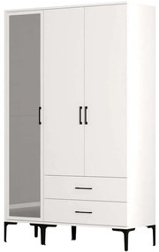 Ντουλάπα Τρίφυλλη Kumsal 845HCT5458 120x47,5x201,4cm White Τρίφυλλη