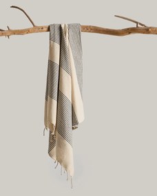 Βαμβακερό Παρεό Sarong με Λεπτές Ρίγες &amp; Κρόσσι Kalea