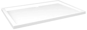 vidaXL Βάση Ντουζιέρας Ορθογώνια Λευκή 80 x 120 εκ. από ABS