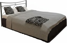 Κρεβάτι Pier-90x190-Ασημί Σφυρίλατο-Χωρίς ποδαρικό