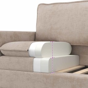vidaXL Καναπές Μπεζ 156 x 81 x 87,5 εκ Πολυεστέρας