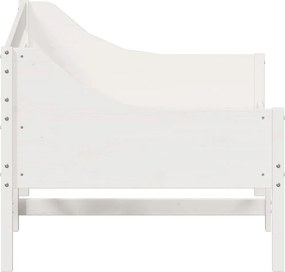 vidaXL Καναπές Κρεβάτι Χωρίς Στρώμα Λευκό 90x190 εκ. Μασίφ Ξύλο Πεύκου