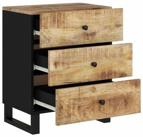 vidaXL Κομοδίνο 50x33x62 εκ. Μασίφ Ξύλο Μάνγκο &amp; Επεξεργασμένο Ξύλο