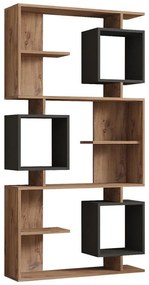 Βιβλιοθήκη Cubix sonoma - ανθρακί 90x24,6x171,90 εκ. 90x24.6x171.9 εκ.