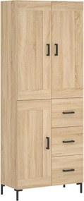 vidaXL Ντουλάπι Sonoma δρυς 69,5 x 34 x 180 εκ. από Επεξεργασμένο Ξύλο