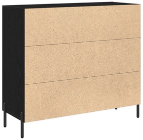 vidaXL Συρταριέρα Μαύρης Δρυς 90x34x80 εκ. Από Επεξεργασμένο Ξύλο
