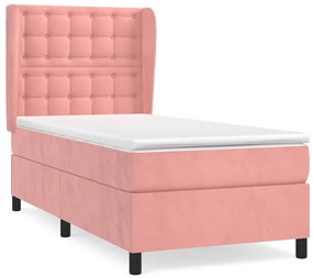 ΚΡΕΒΑΤΙ BOXSPRING ΜΕ ΣΤΡΩΜΑ ΡΟΖ 90X200 ΕΚ. ΒΕΛΟΥΔΙΝΟ 3129434