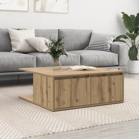 vidaXL Τραπεζάκι σαλονιού with Drawer artisan δρυς 80 x 80 x 31 cm