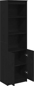 vidaXL Ντουλάπι Μαύρη δρυς 50x35x180 εκ. από Επεξεργασμένο Ξύλο