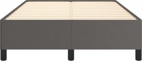 vidaXL Πλαίσιο Κρεβατιού χωρίς στρώμα Γκρι 120x190 εκ.Συνθ. Δέρμα