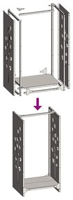 Ράφι για καυσόξυλα 40x30x80 cm Ατσάλι σκληρυθέν στον αέρα - Ασήμι