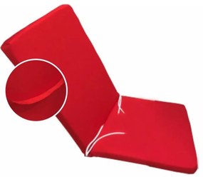 Tesias Στρώμα sezlong παραλίας 124x60x8cm κόκκινο-Tesias  TES-1585