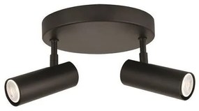 Σποτ Φωτιστικό Οροφής Ατσάλι H11,5 Φ18 Eurolamp-145-25003-Μαύρο 145-25003