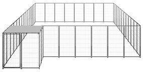 Σπιτάκι Σκύλου Μαύρο 30,25 μ² Ατσάλινο   - Μαύρο