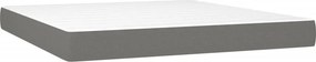 vidaXL Κρεβάτι Boxspring με Στρώμα Σκούρο Γκρι 160x200 εκ Υφασμάτινο