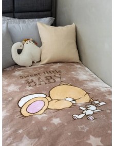 Κουβέρτα Βελουτέ Κούνιας 1550 Brown 110x140
