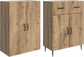 vidaXL Σέτ Ντουλαπιών 2 τμχ. Artisan Δρυς Επεξεργασμένο Ξύλο