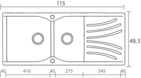 Νεροχύτης Sanitec 323-Granite Celtic Stone