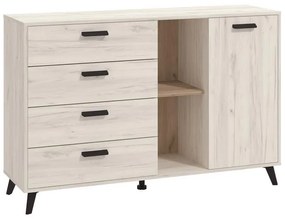 Comota - Sideboard Umbria 3K4F White Oak - Grey Oak 137x40x90,5 cm