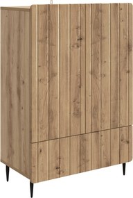 vidaXL Πλαϊνό γραφείο Artisan Δρυς 66 x 34,5 x 97 εκ.