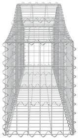 Συρματοκιβώτια Τοξωτά 13 τεμ. 200x30x40/60 εκ. Γαλβαν. Ατσάλι - Ασήμι