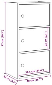 ΒΙΒΛΙΟΘΗΚΗ ΜΑΥΡΗ ΔΡΥΣ 40X24X77 ΕΚ. ΚΑΤΑΣΚΕΥΑΣΜΕΝΟ ΞΥΛΟ 860365