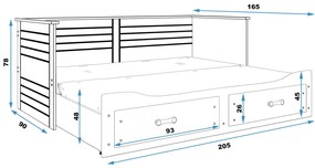 Καναπές Κρεβάτι  Herald  Grey  80/160×200cm (Δώρο τα Στρώματα)