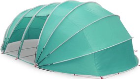 vidaXL Σκηνή πισίνας τύπου θόλου 538 x 440 x 204 εκ. Θαλασσί