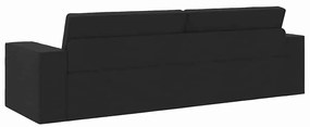 vidaXL Καναπές-κρεβάτι δαπέδου Μαύρο 245 x 78 x 77 εκ. ύφασμα
