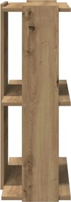 vidaXL Βιβλιοθήκη 3 επιπέδων Δρυς τεχνίτης 60x30x80 cm