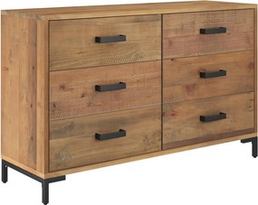 vidaXL Ντουλάπι Καφέ 110 x 35 x 70 εκ. από Μασίφ Ξύλο Πεύκου
