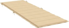 vidaXL Μαξιλάρι Ξαπλώστρας Μπεζ 186x58x4 εκ. Ύφασμα