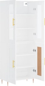 vidaXL Ντουλάπι Λευκό 69,5x34x180 εκ. από Επεξεργασμένο Ξύλο