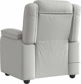 vidaXL καρέκλα ανάκλισης μασάζ Cloud Grey Fabric