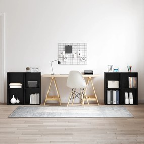 vidaXL Σετ επίπλου τηλεόρασης 4 pcs Μαύρη δρυς 37 x 35 x 72 εκ.