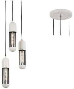Φωτιστικό Οροφής HM173P27WH 3ΧΕ27 D27XH120 White Aca Decor Metal