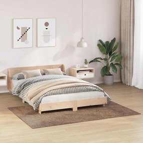 vidaXL Αντιολισθητικό Σαγκί Χαλάκι Καφέ 140 x 200 cm PP