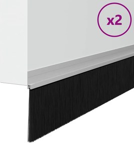 vidaXL Αυτοκόλλητες σφραγίδες πόρτας 2 pcs Ασημί 100 cm