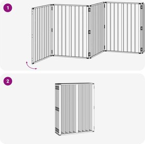vidaXL Πόρτα Σκύλου 10 pcs Μαύρο 60 x 80 cm Επικαλυμμένος Χάλυβας