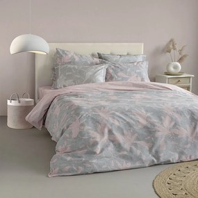 Σεντόνια Savana (Σετ 3τμχ) Grey-Pink Nima Single 170x260cm 100% Βαμβάκι