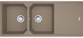 Franke Urban UBG 621-116 Ένθετος Γρανιτένιος Νεροχύτης 116x50cm GSC Oyster Σετ